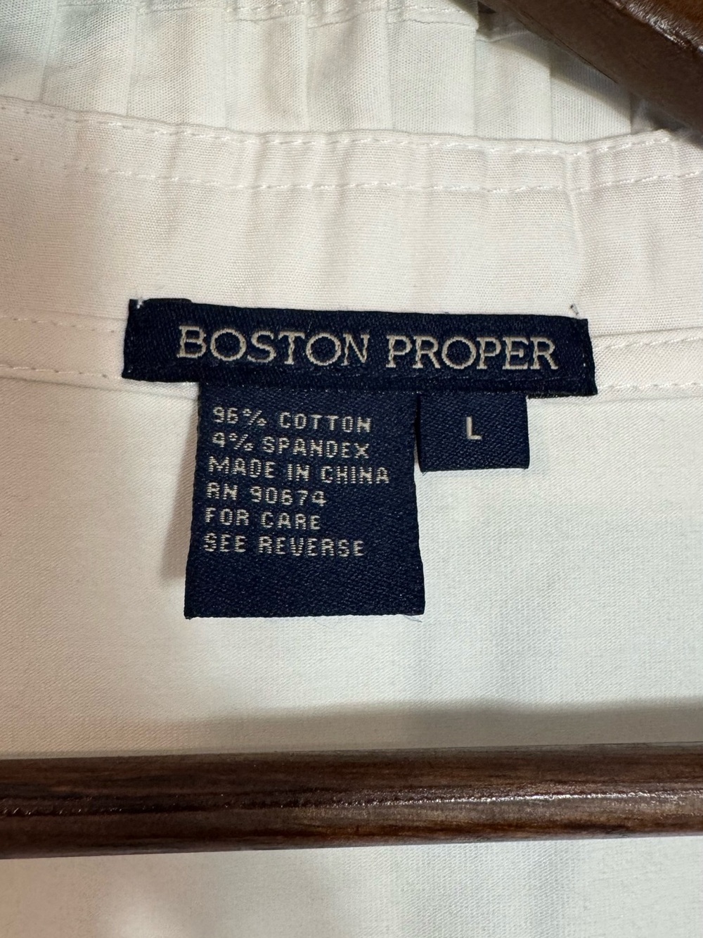 Boston Proper Cream Wrap-Style Ruffle Trim Blouse - Picture 5 of 6